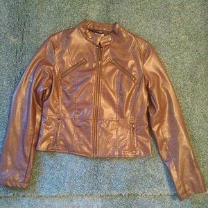 Body Central Faux Leather Jacket Medium